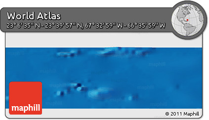 Shaded Relief Panoramic Map of the Area around 23° 23' 16" N, 67° 4' 29" W