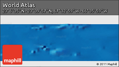 Shaded Relief Panoramic Map of the Area around 23° 23' 16" N, 67° 4' 29" W