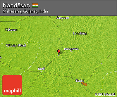 Physical 3D Map of Nandāsan
