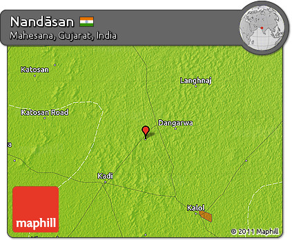 Physical Map of Nandāsan