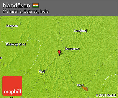 Physical Map of Nandāsan
