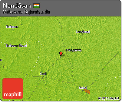 Physical Map of Nandāsan