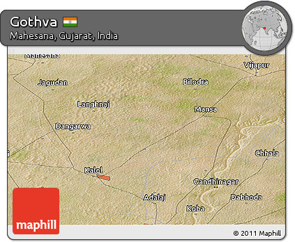 Satellite Panoramic Map of Gothva