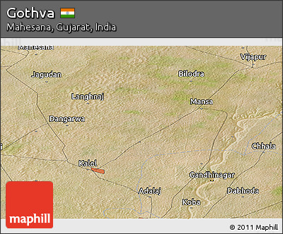 Satellite Panoramic Map of Gothva