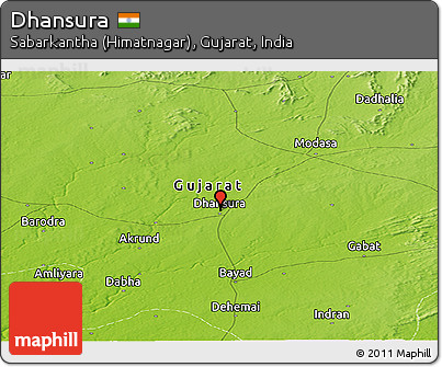 Physical Panoramic Map of Dhansura