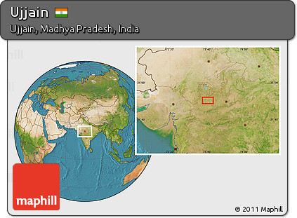 Satellite Location Map of Ujjain