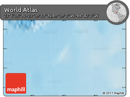 Physical Map of the Area around 23° 23' 16" N, 89° 10' 30" W