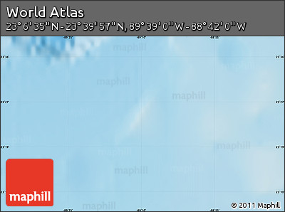 Physical Map of the Area around 23° 23' 16" N, 89° 10' 30" W