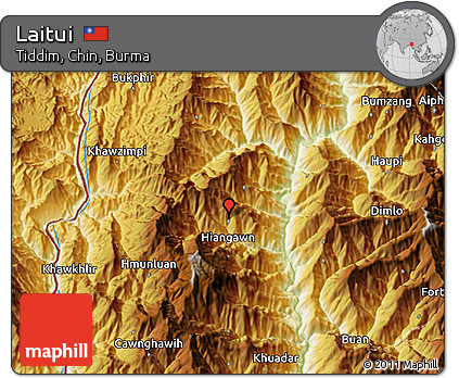 Physical 3D Map of Laitui