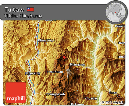 Physical 3D Map of Tuitaw
