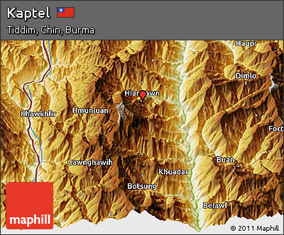 Physical 3D Map of Kaptel
