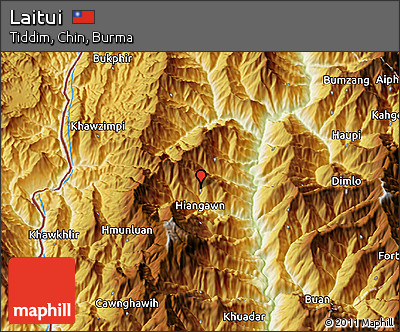 Physical 3D Map of Laitui