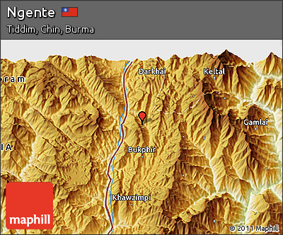 Physical 3D Map of Ngente