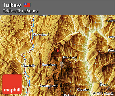 Physical 3D Map of Tuitaw