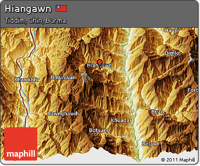 Physical 3D Map of Hiangawn