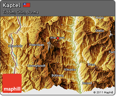 Physical 3D Map of Kaptel