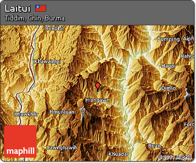 Physical 3D Map of Laitui