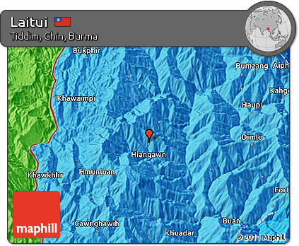 Political 3D Map of Laitui