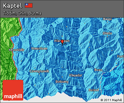 Political 3D Map of Kaptel