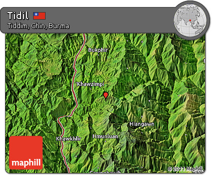 Satellite 3D Map of Tidil