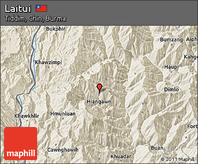 Shaded Relief 3D Map of Laitui