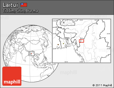 Blank Location Map of Laitui