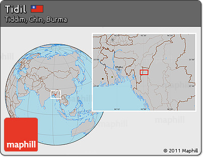 Gray Location Map of Tidil