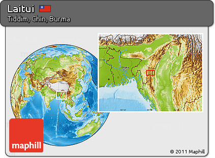 Physical Location Map of Laitui