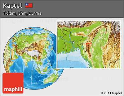 Physical Location Map of Kaptel