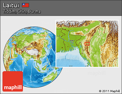 Physical Location Map of Laitui