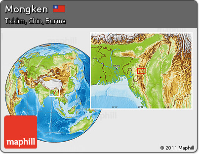 Physical Location Map of Mongken