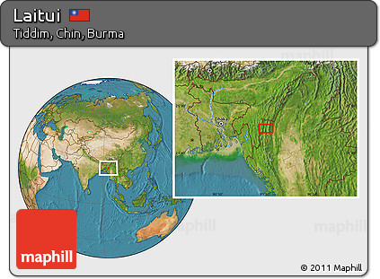 Satellite Location Map of Laitui