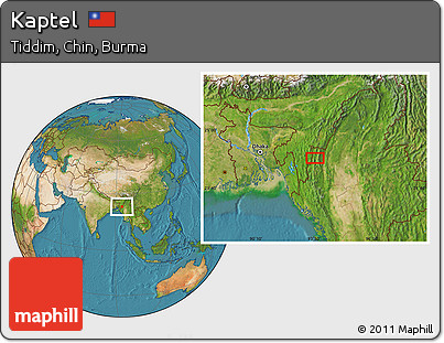 Satellite Location Map of Kaptel
