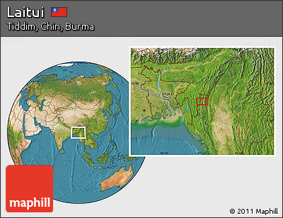 Satellite Location Map of Laitui