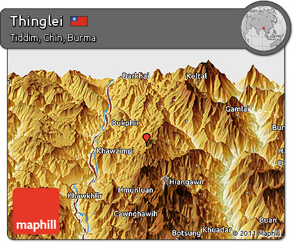 Physical Panoramic Map of Thinglei