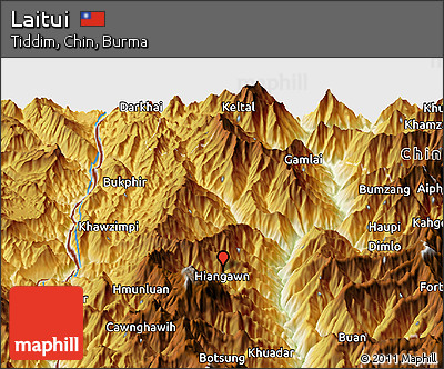 Physical Panoramic Map of Laitui