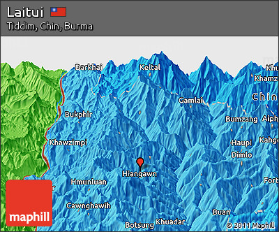 Political Panoramic Map of Laitui