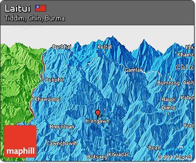 Political Panoramic Map of Laitui