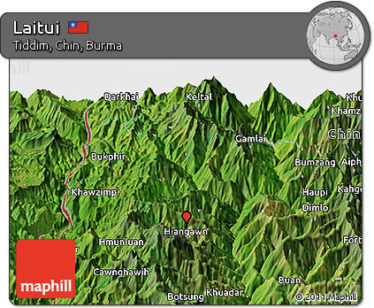 Satellite Panoramic Map of Laitui