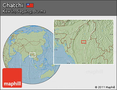 Savanna Style Location Map of Chatchi, hill shading
