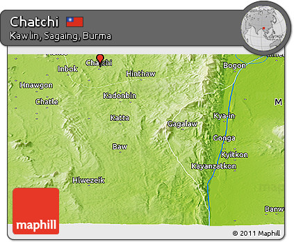 Physical Panoramic Map of Chatchi