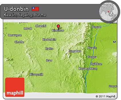 Physical Panoramic Map of U-donbin