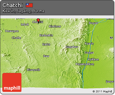 Physical Panoramic Map of Chatchi