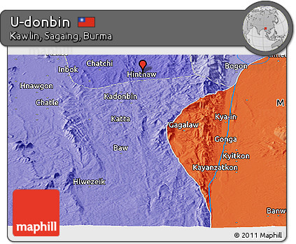 Political Panoramic Map of U-donbin