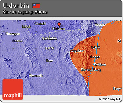 Political Panoramic Map of U-donbin