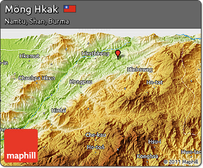 Physical 3D Map of Möng Hkak