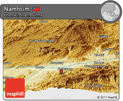 Physical Panoramic Map of Namhsim