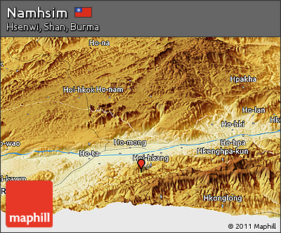 Physical Panoramic Map of Namhsim