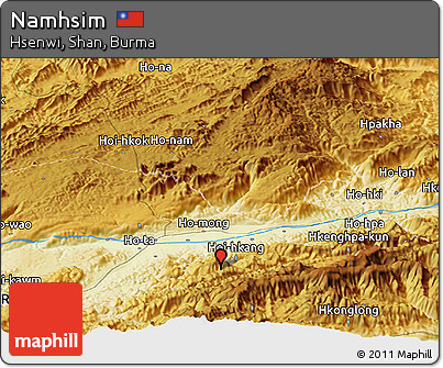 Physical Panoramic Map of Namhsim