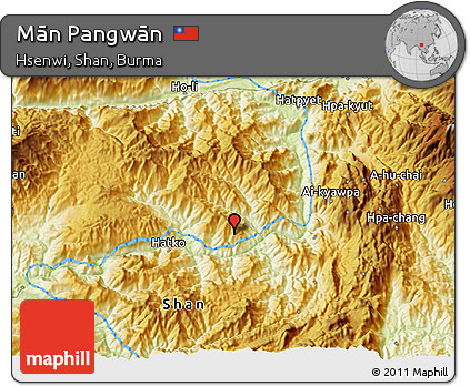 Physical 3D Map of Mān Pangwān